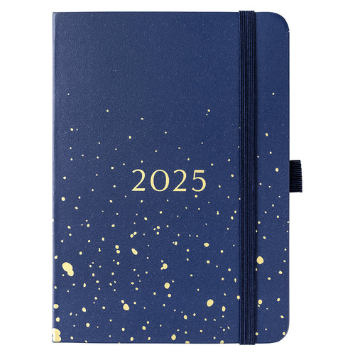 Busy B 2025 Diary - A6 Day a Page - Navy Spray