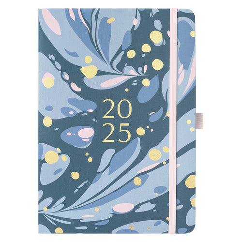 Busy B 2025 Diary - Day a Page Planner - Pine Marble