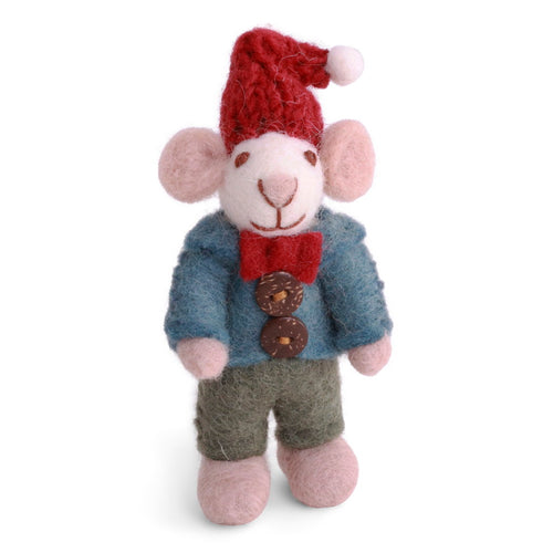 Gry & Sif Christmas - Felt Mouse with Jacket