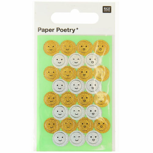 Paper Poetry Stickers - Mini Foil Faces