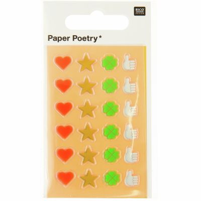 Paper Poetry Stickers - Mini Foil Symbols