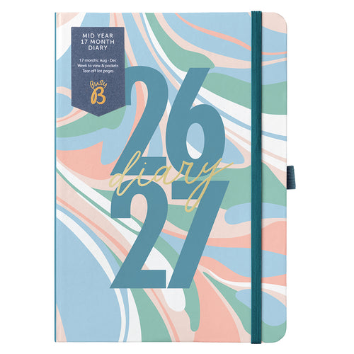 Busy B 2026-2027 Diary - Perfect Planner in Marble