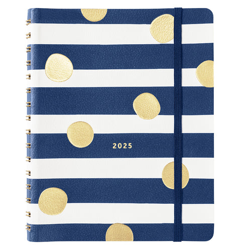 Busy B 2025 Diary - Spiral - Navy Stripe