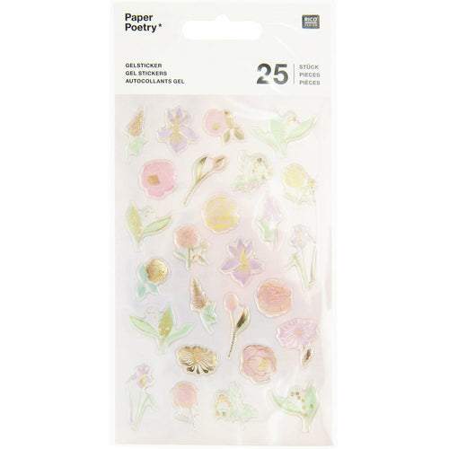 Paper Poetry Stickers - Gel Pastel Flowers