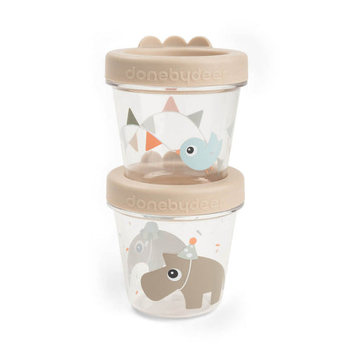 Done by Deer Eating - Baby Food Container 2-pack - Sand Celebration