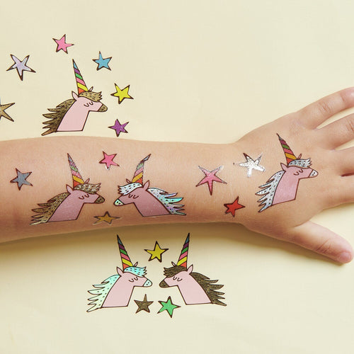 Paper Poetry Tattoos - Rainbow Unicorn