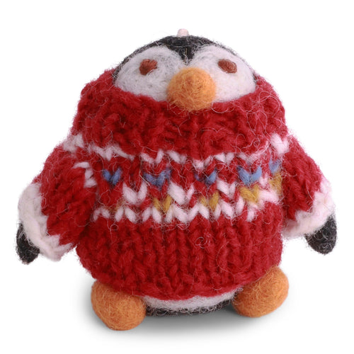 Gry & Sif Christmas - Felt Penguin in Sweater