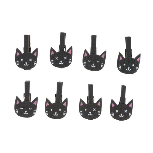 Paper Poetry Wooden Pegs - Black Cat