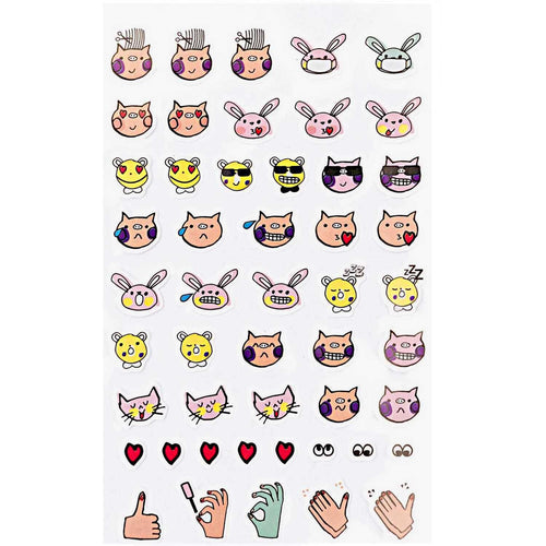 Paper Poetry Stickers - Faces