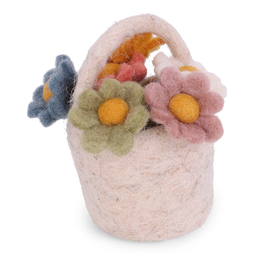 Gry & Sif Decoration - Felt Flowers in Basket