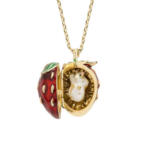 Bill Skinner Necklace - Strawberry & Mouse Locket