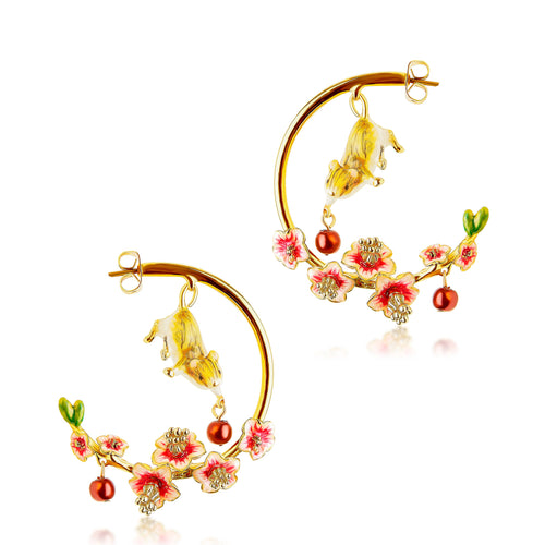 Bill Skinner Earrings - Conker Mouse Hoop