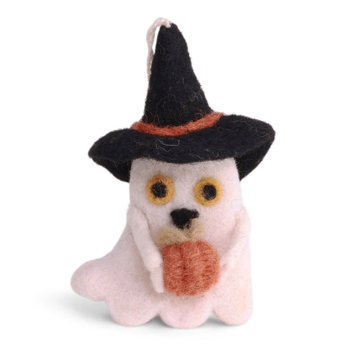 Gry & Sif Halloween - Felt Ghost with Pumpkin