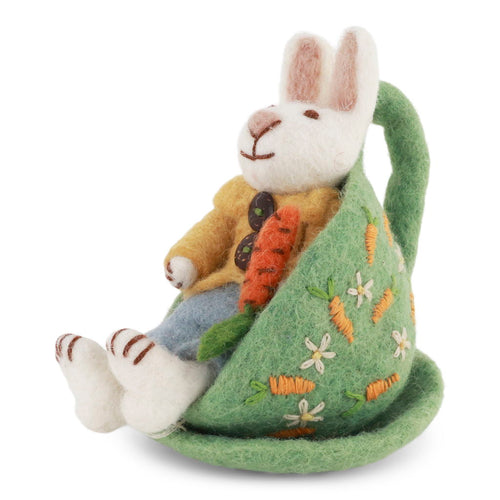 Gry & Sif Decoration - Felt Bunny in a Cup with a Carrot