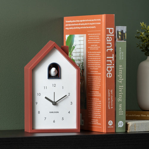 Karlsson Alarm Clock - Cuckoo in Red Ochre