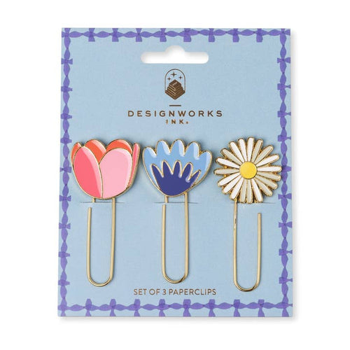 Designworks Ink - Set of 3 Paperclips - Floral