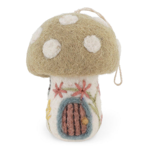 Gry & Sif Decoration - Felt Mushroom House for Spring