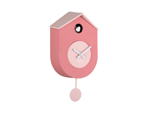 Karlsson Wall Clock - Grato Cuckoo Tan Rose & Soft Pink
