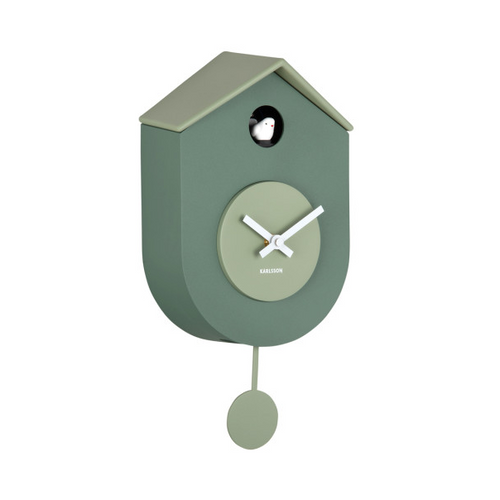 Karlsson Wall Clock - Grato Cuckoo Jungle Green