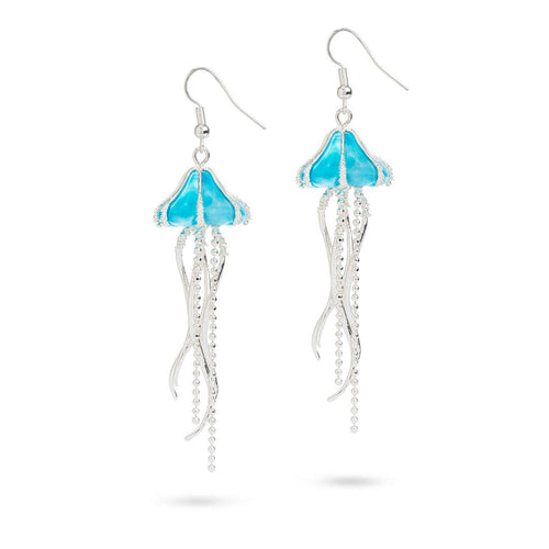 Bill Skinner Earrings - Blue Jellyfish Drops