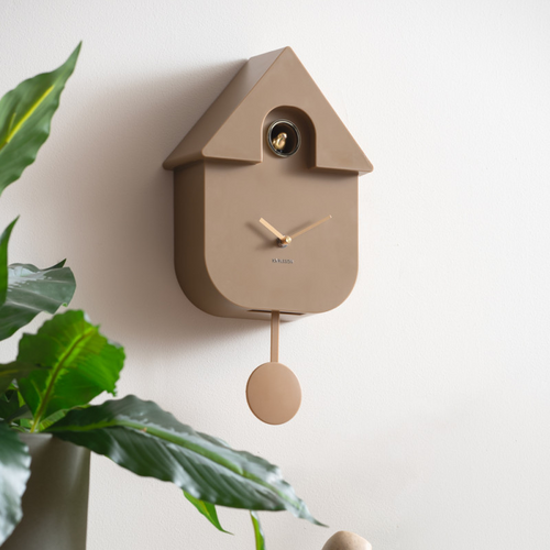 Karlsson Wall Clock - Cuckoo Oro in Mocha Brown