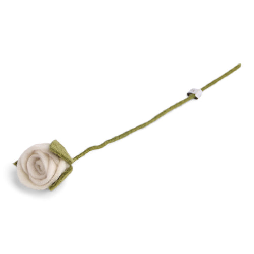 Gry & Sif Flowers - Felt Rose in White