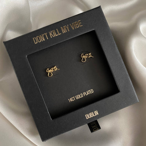 Don't Kill My Vibe Earrings - Grá Beag Studs