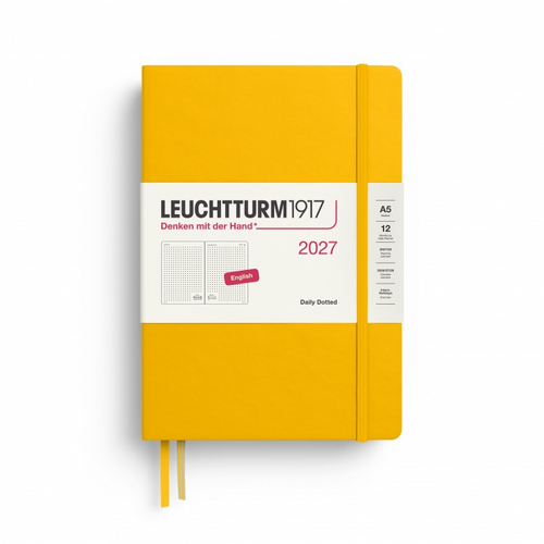 Leuchtturm1917 2027 Diary - Daily Planner A5 Dotted Hardcover