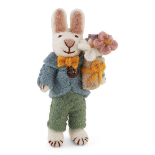 Gry & Sif Decoration - Felt Bunny with Bouquet