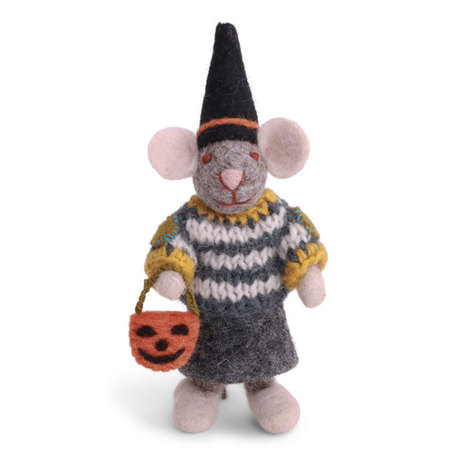Gry & Sif Halloween - Girly Mouse with Halloween Basket