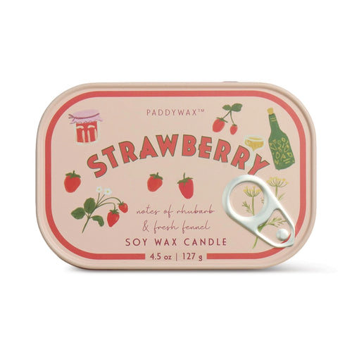Paddywax Bistro Tin Candle - Strawberry