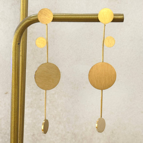 Cassette Barcelona Earrings - Bubble Tree Brushed Gold