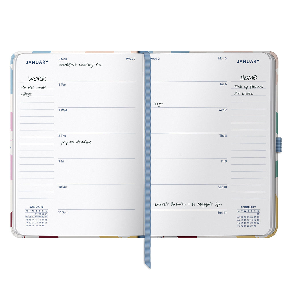 Busy B 2025-2026 Mid-Year Diaries - Floral