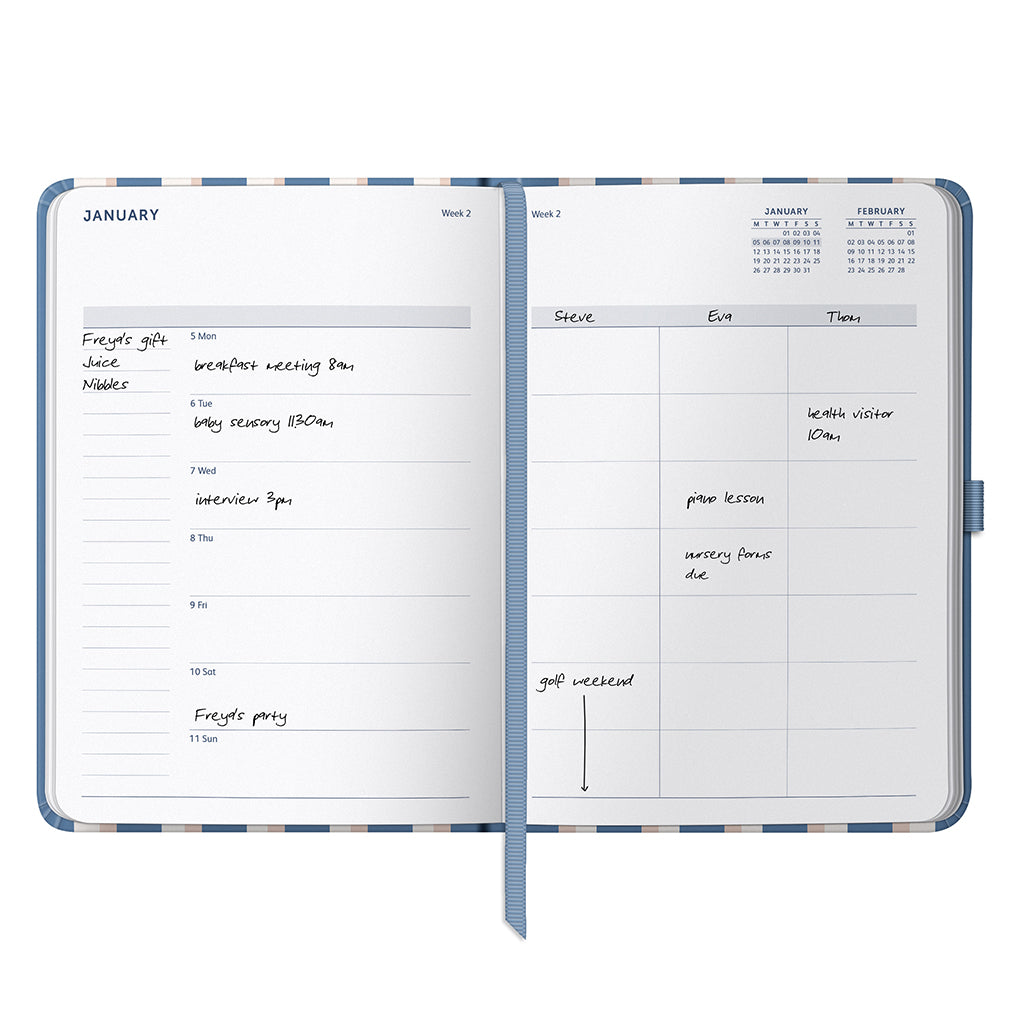 Busy B 2025-2026 Mid-Year Diaries - 17 Month Diary - Stripe