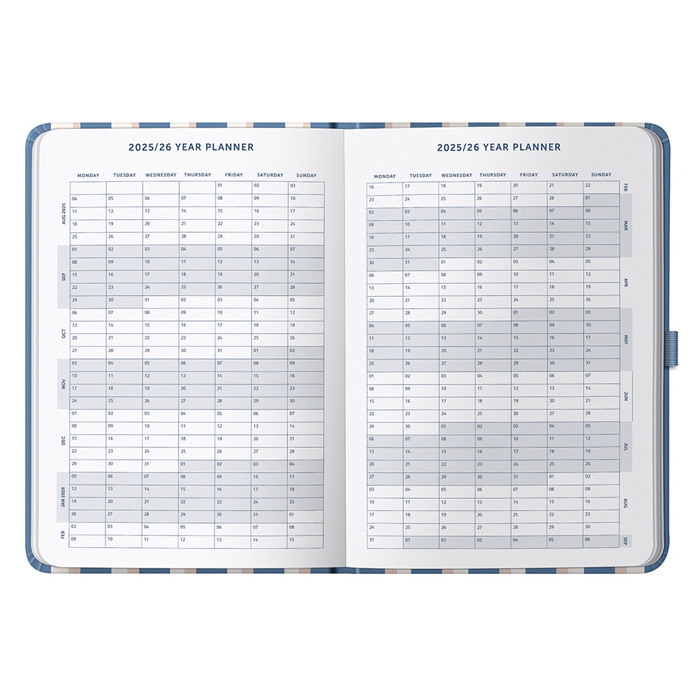 Busy B 2025-2026 Mid-Year Diaries - 17 Month Diary - Stripe