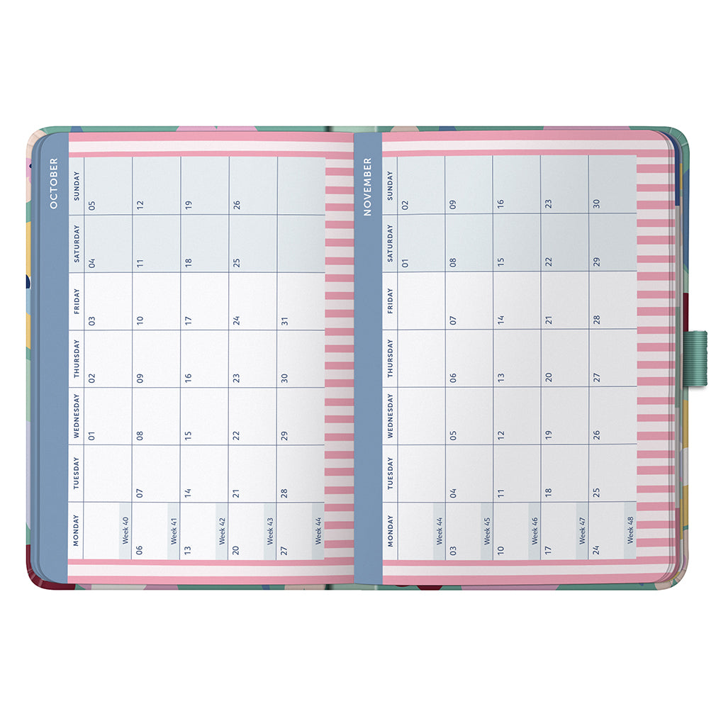 Busy B 2025-2026 Mid-Year Diaries - A6 To Do Diary - Floral