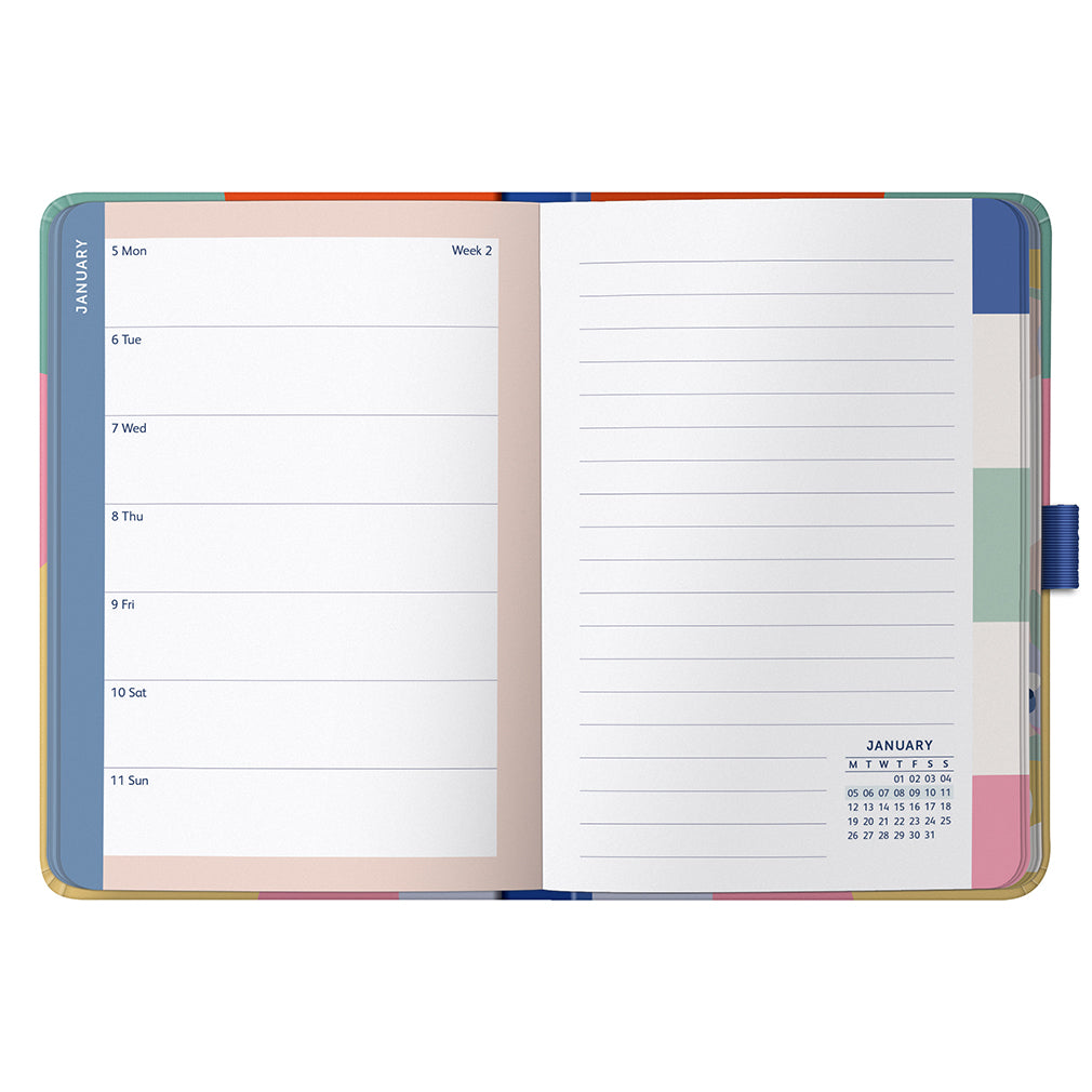 Busy B 2025-2026 Mid-Year Diaries - A6 To Do Diary - Abstract