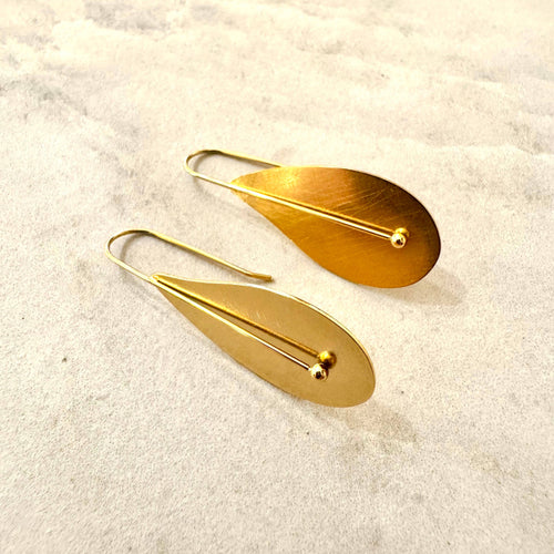 Cassette Barcelona Earrings - Pong Brushed Gold Stainless Steel