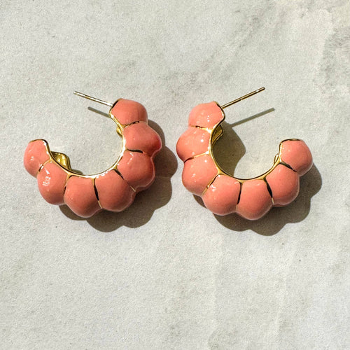 Cassette Barcelona Earrings - Pumpkin Stainless Steel Hoop