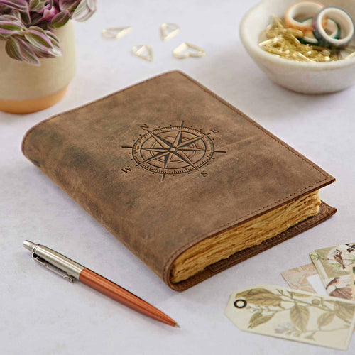 Paper High Journal - Buffalo Leather - Compass