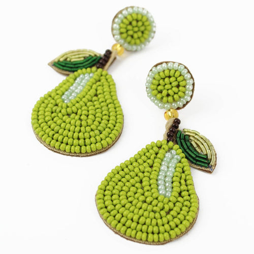 My Doris Earrings - Beaded Pear