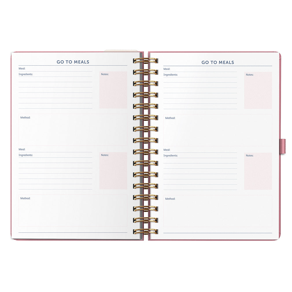 Busy B 2025-2026 Mid-Year Diaries - 17-Month Life Planner - Pink