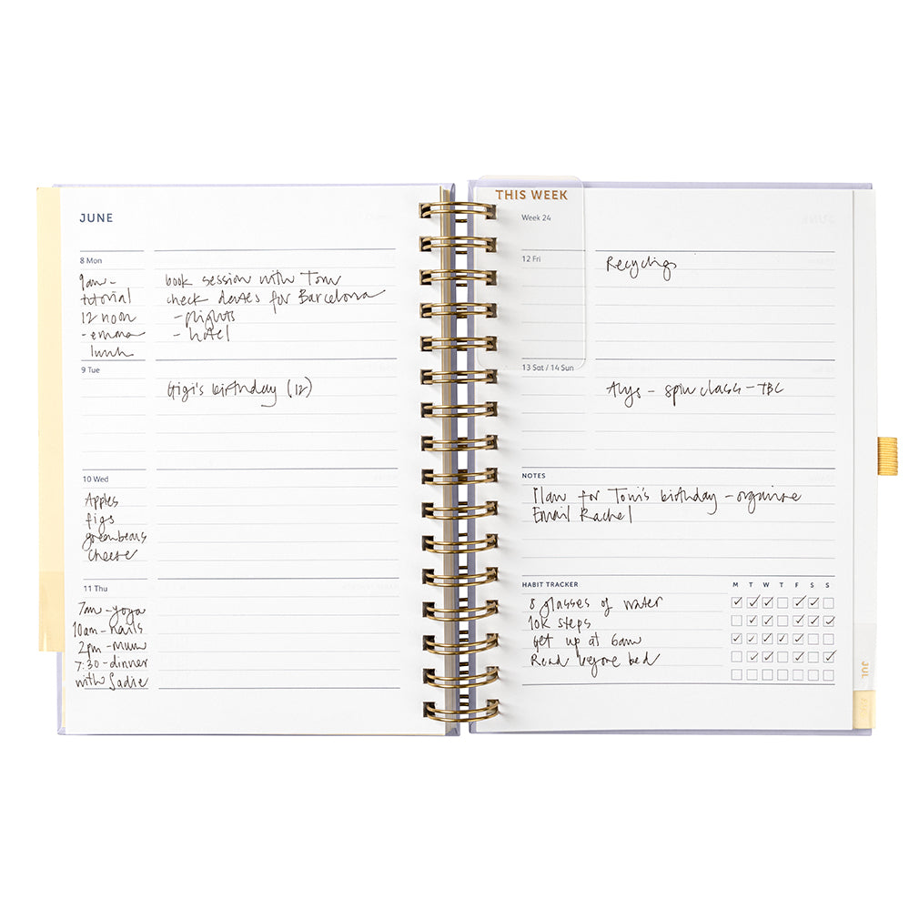 Busy B 2025-2026 Mid-Year Diaries - Academic Planner - Lavender