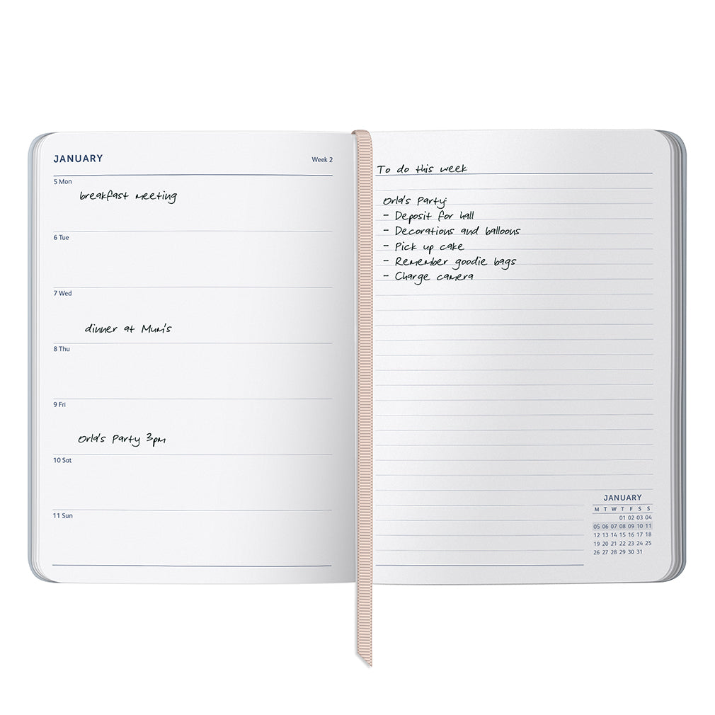 Busy B 2025-2026 Mid-Year Diaries - A5 Week to View - Harlequin