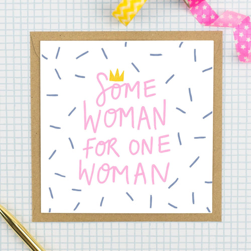 Pickled Pom Pom Card - Some Woman