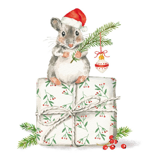Christmas Napkins - Fridolin Mouse