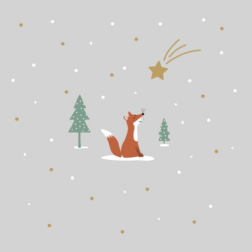 Christmas Napkins - Fox with Star