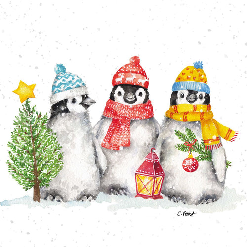 Christmas Napkins - Sacred Penguins