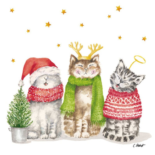 Christmas Napkins - Christmas Cats