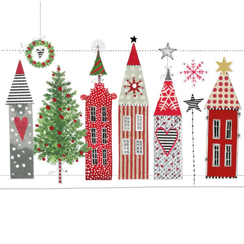 Christmas Napkins - Paper Houses